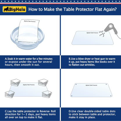 Round Dining Room Table Protector Tablecloth Cover Clear Plastic Cloths Waterproof Wipeable Heat Resistant Vinyl PVC DeskTop Pad for Coffee Office Conference Meeting Tables Desk Furniture Mat 52 " Dia