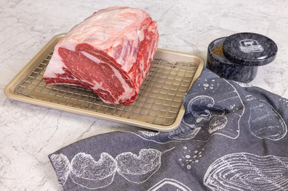 Certified Angus Beef Roasting Pan with Wire Rack – Heavy-Duty Non-Stick Perfect for Reverse Searing