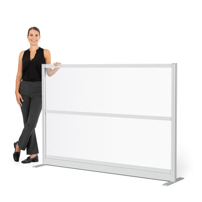 Stand Up Desk Store Aesthetic Modular Room Divider Wall | 70" W x 48" H Office Partition Walls & Cubicle Wall Dividers | Lightweight, Durable, Translucent Partition Wall Divider for Workspaces