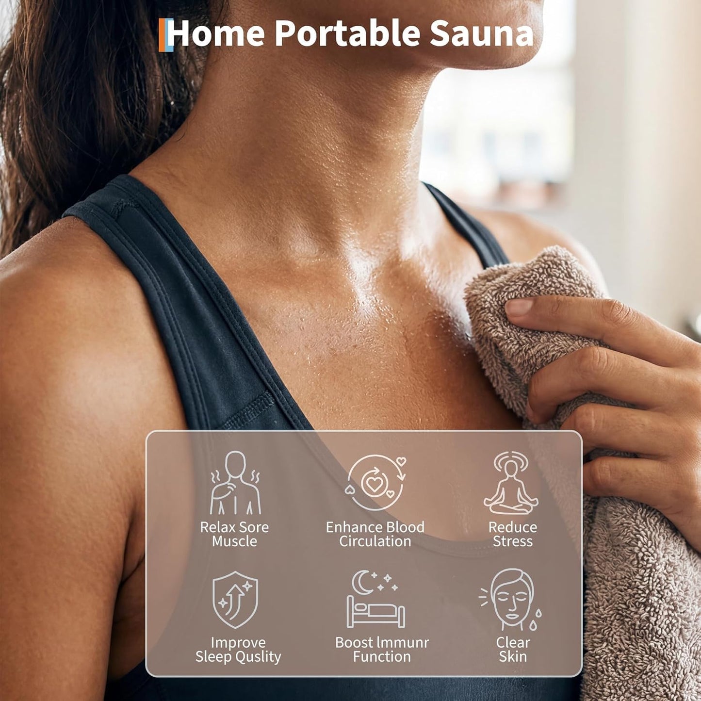 Upgraded 2 Person Portable Infrared Sauna Box – 4L 1500W Steamer, Full Body Home Spa, 99-Min Timer, Explosion-Proof Zip, Collapsible Chairs, Remote Control, Indoor/Outdoor, Silver Coated, 120*80*160cm
