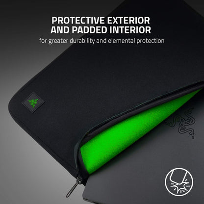 Razer 13" Neoprene Laptop Sleeve: Scratch & Water-Resistant - Padded Interior Lining - Snag-Free Velcro - Flip-Out Mouse Mat - Classic Black