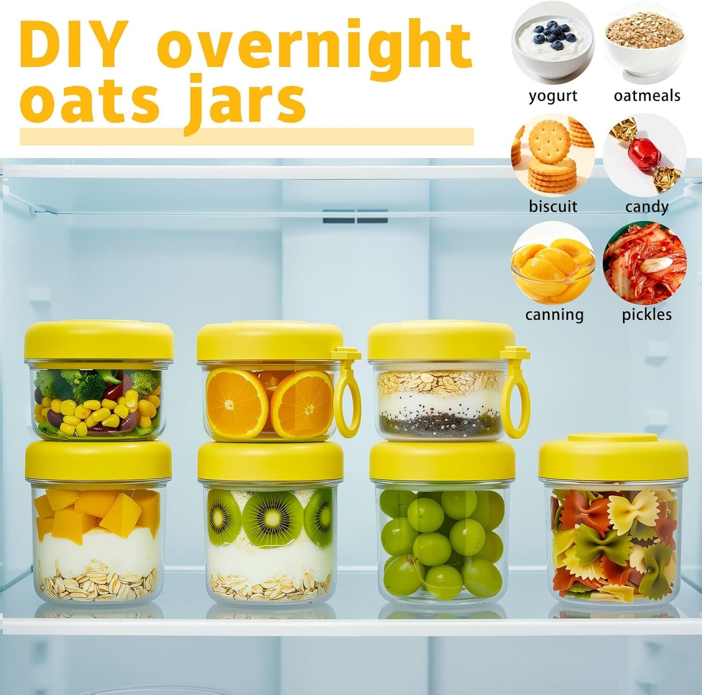 LKTKJDS 26 oz 100% On the Go Yogurt Parfait Snack Cup with Spoon & Lid, Leak Proof Granola Holder for To Go Breakfast