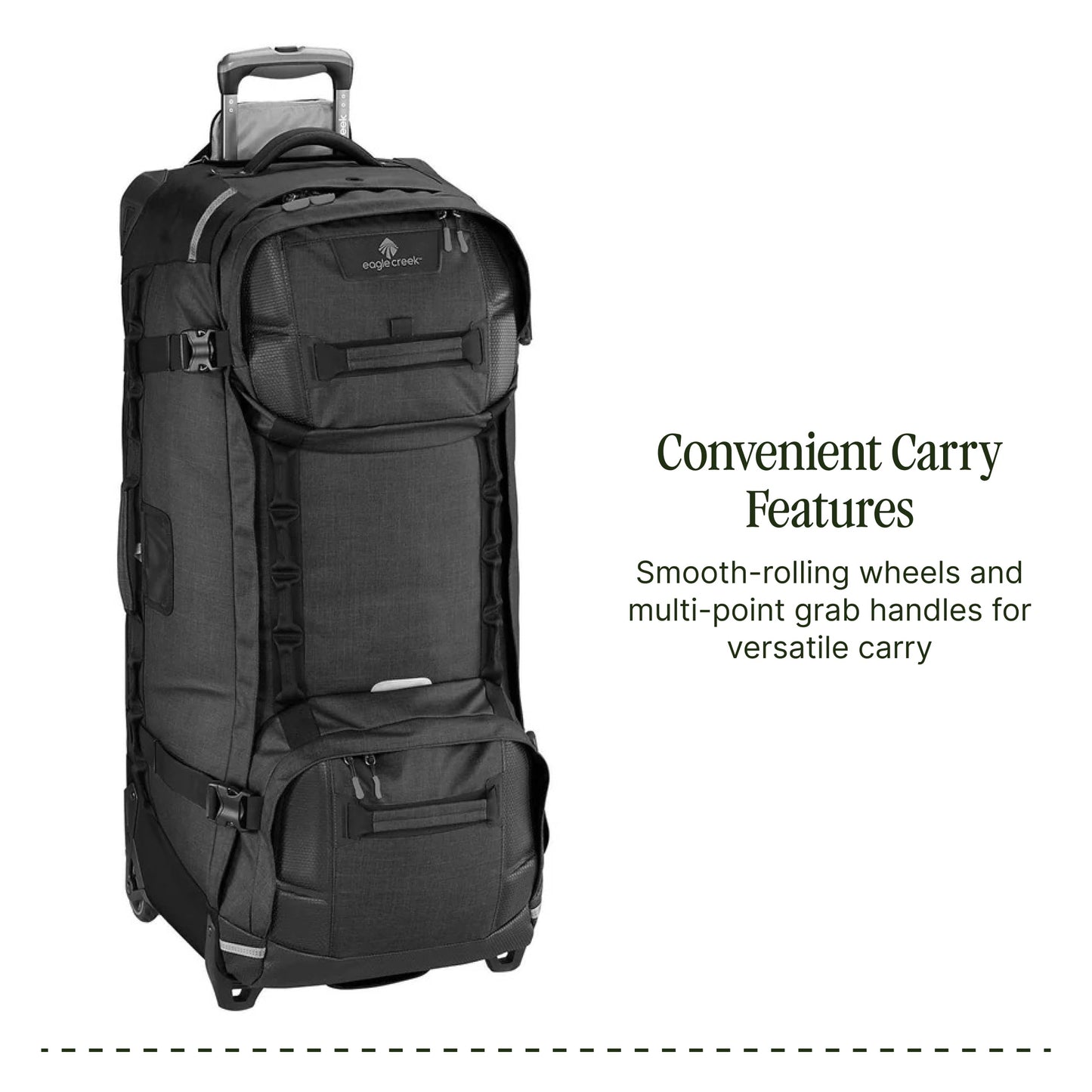 Eagle Creek Expanse ORV 2-Wheel 36" Trunk Wheeled Duffel Bag for Travel & Adventure Durable, Weather-Resistant Fabric Heavy-Duty Handles Wet & Dry Compartment Black