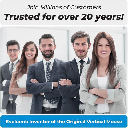 Evoluent – Inventor of The Vertical Mouse – VMDMW Ergonomic Vertical Mouse Right Hand Med USB Wireless, Sculpted for Comfort, Reduces Wrist Strain, 4 Speeds, 6 Customizable Buttons in Windows