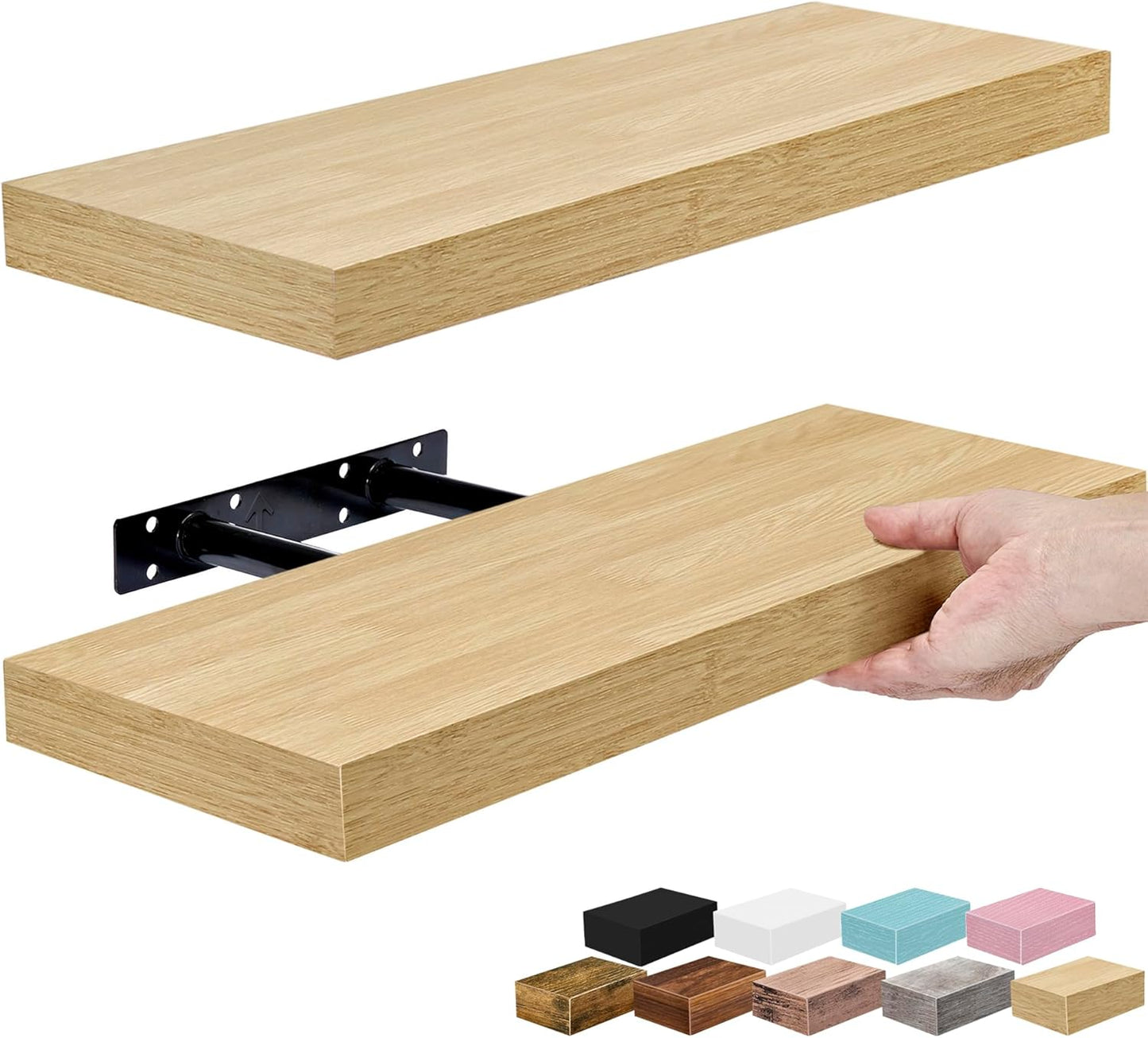 16 Inch 2 Pack) Sorbus Floating Shelves for Wall Floating Shelf for Kitchen, Bedroom, Living Room, Bathroom, Home