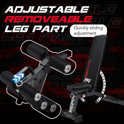 Adjustable Weight Bench, Commercial Grade 1200LB Workout Bench Press Set for Home Gym Strength Training Exercise, Incline Bench with 12+3 Adjustable Backrest&Seat Positions for Full Body Fitness
