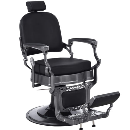 BarberPub Heavy Duty Vintage Barber Chair All Purpose Hydraulic Recline Salon Beauty Spa Equipment 3850 (Black)