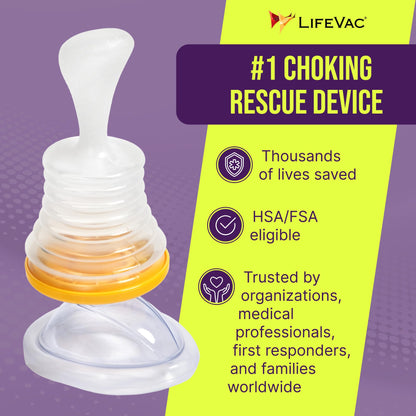 LifeVac Home & Blue Travel Kit Combo - Portable Suction Rescue Device, First Aid Kit for Kids and Adults, Portable Airway Suction Device for Children and Adults