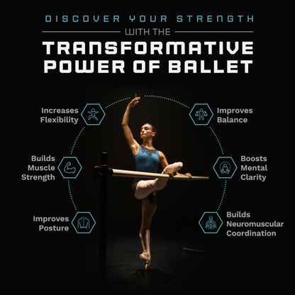 VITA Barre Portable Freestanding Double Ballet Barre, Professional, 5 Ft Bars, Black, Wood | Adjustable Height, Made in USA, Home or Gym Exercise Equipment for Kids & Adults | Dance, Fitness, Pilates