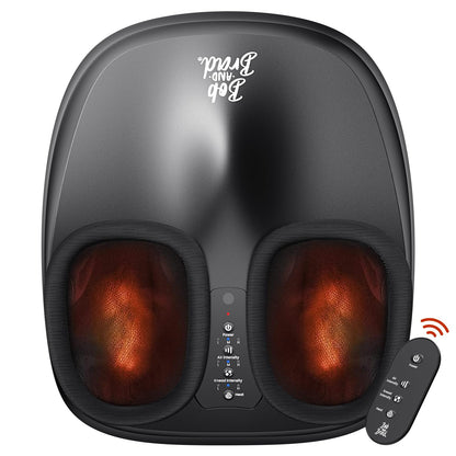 BOB AND BRAD Foot Massager Machine with Heat and Remote, Fits up to Men Size 14, Electric Shiatsu Deep Kneading Foot Massager, Relieve for Plantar Fasciitis and Neuropathy Pain