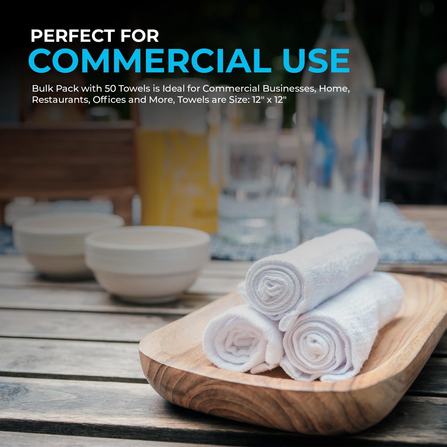 Simpli-Magic 79171 Terry Cleaning Cloths, 12"x12", White, 50 Pack
