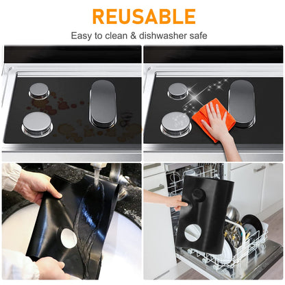Stove Cover Gas Stove Top Burner Covers Protectors for Samsung Gas Range Stove Mat Protector Reusable,Oven Liners Mat,Non-Stick Washable Keep Stove Clean Stove Guard