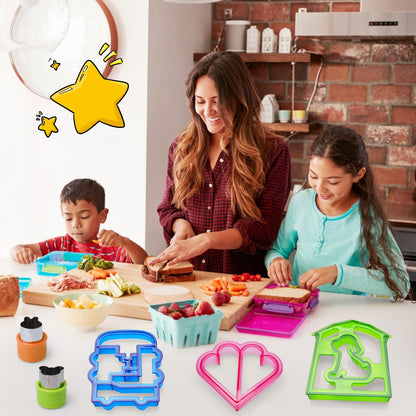 Sandwich Cutters Bread Shaped Set Vegetable Fruit Cookie Cutters - Great Christmas Xmas Gifts for Lunchbox and Bento Box