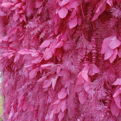 CVGfko Flower Wall Panels Backdrop Home Décor Pink Rime Artificial Floral for Wedding Party Bridal Shower Hanging 3D Fake Decoration for-3M*3M