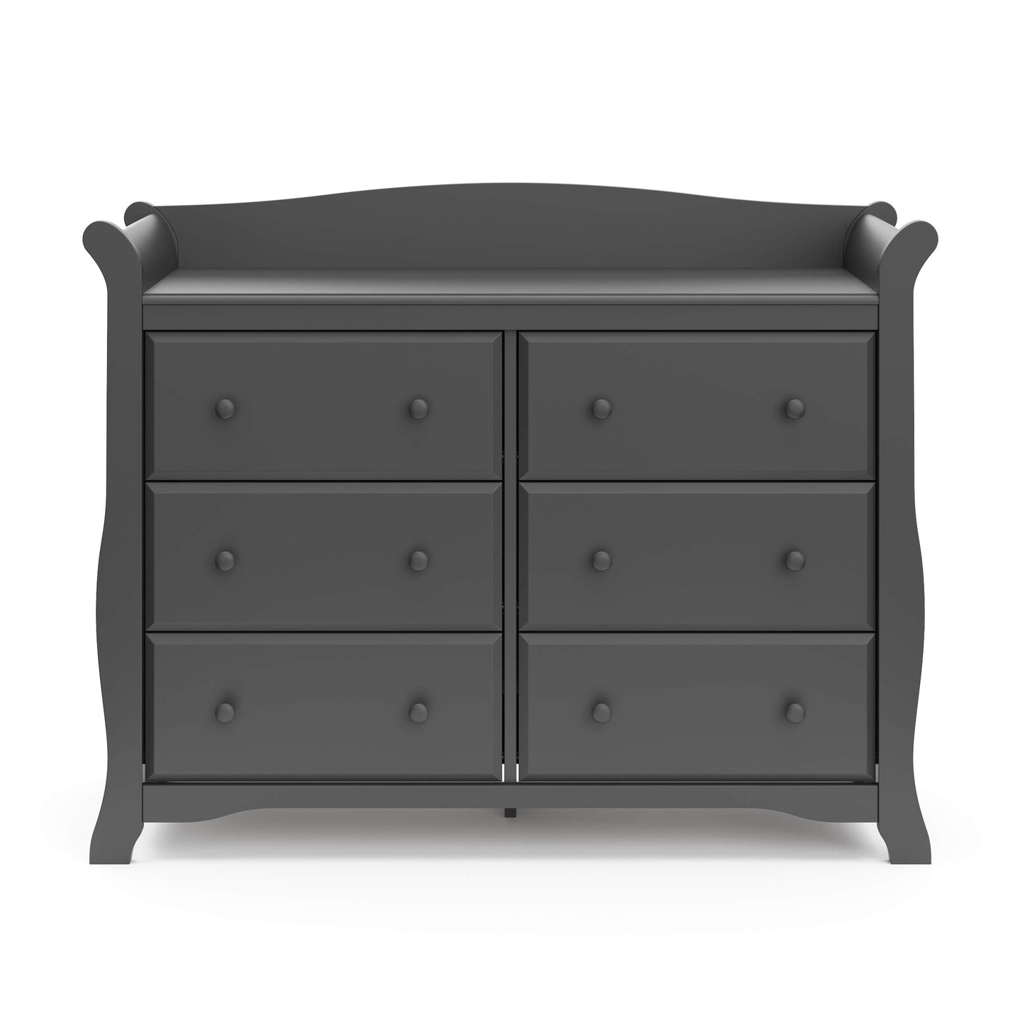Storkcraft Avalon 6 Drawer Double Dresser (Gray) – Nursery Dresser for Kids Bedroom, Chest of Drawers