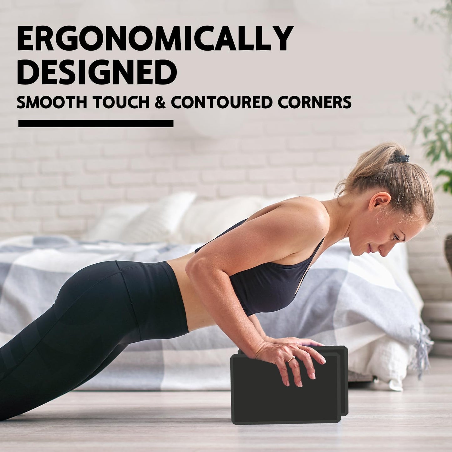 Yoga Block - Supportive Latex-Free Eva Foam - Soft Non-Slip Surface with Beveled Edges for Yoga, Pilates, Meditation - Yoga Accessories for Stability, Balance, Deepen Stretches