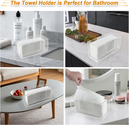 1Pack Countertop (1) Acrylic Paper Towel Dispenser, Napkin Holder for Bathroom, Kitchen & Paper Towel Holder