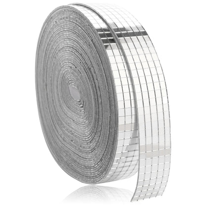Disco Ball Mirror Tiles Self Adhesive Disco Ball Tapes Stickers Small Square Mirror Mosaic Tiles for Crafts and DIY Decoration Accessory (10000 Pcs)