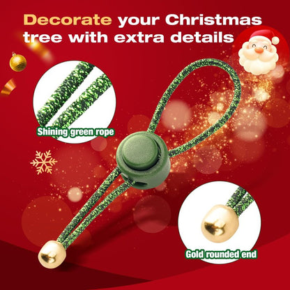 Christmas Ornament Guardian, Adjustable Ornament Hooks for Hanging Small Large Heavy Ornaments, Ornaments Hanger Hooks for Christmas Tree Hanging Holiday Ornaments (36)