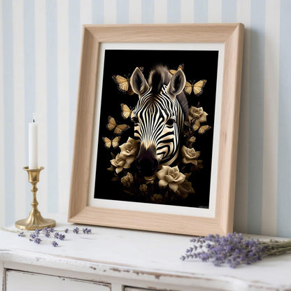 UIBDVKS Diamond Art for Adults Animal Full Drill Diamond Art Kits Beautiful Zebra Surrounded by Flowers DIY 5D Diamond Dots Painting Diamond Art Kits for Art Wall Decor Gifts 12x16 inch