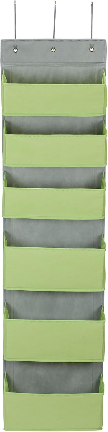 2167-1 Household Essentials Over-the- Over-the-Door Organizer, Green