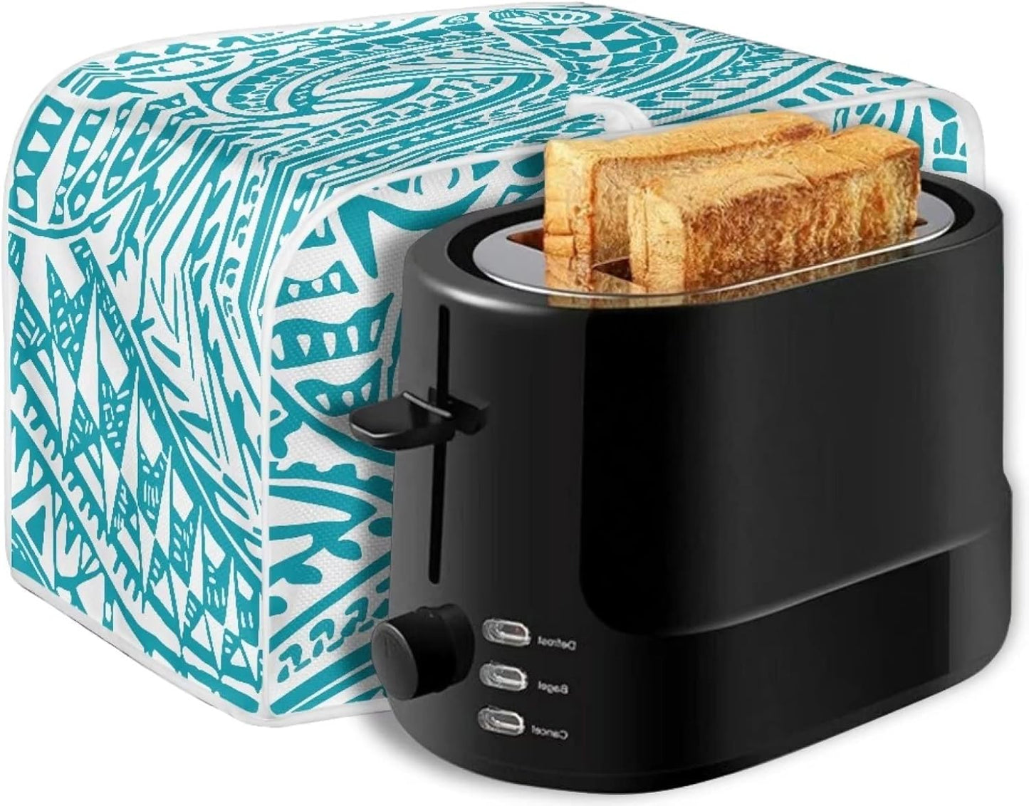 Durable Polynesia Pattern Toaster Cover, Washable Dustproof Kitchen Appliance Cover with Top Hook