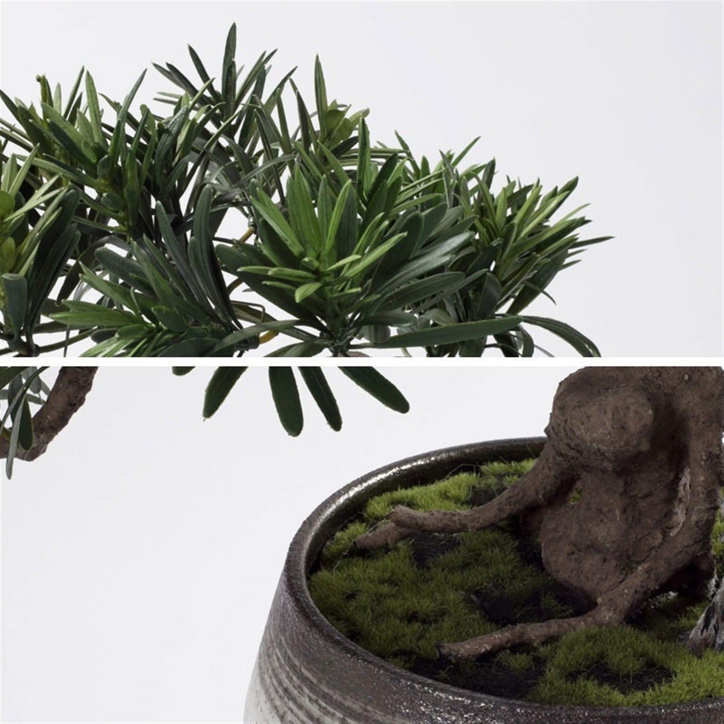 GRFIT Artificial Bonsai Ornaments with Simulation Plants for Hotel Studio, Zen Tea Table Decoration, Luxury Bonsai Artificial Tree Plant