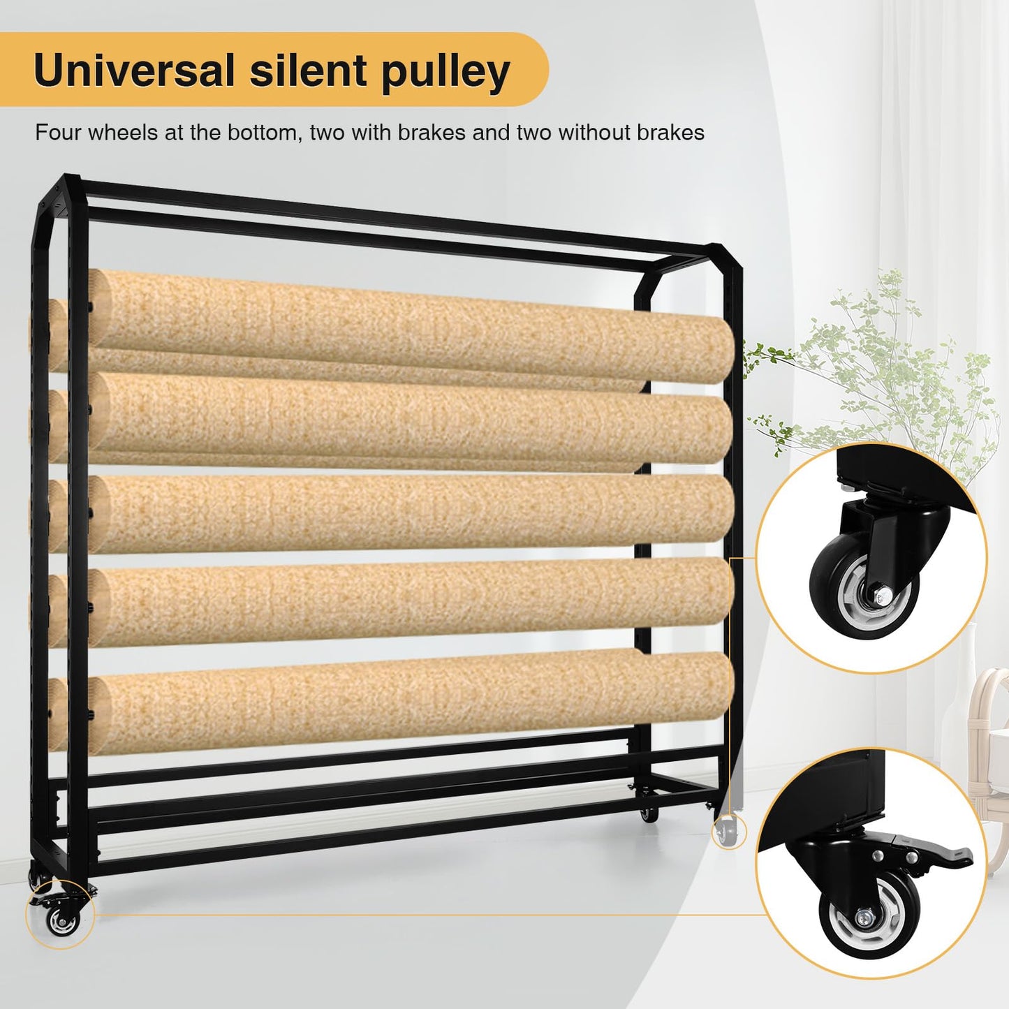 Fabric Roll Storage Rack Large Textile Fabric Display Rack Vinyl Roll Holder