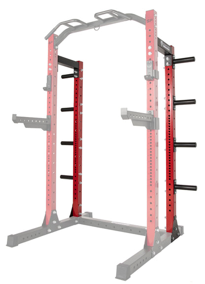 Signature Fitness Fitvids SF-SS1 1 – 000 Pound Capacity 3” x 3” Power Rack Squat Stand – Half Rack Convert Kit – Black