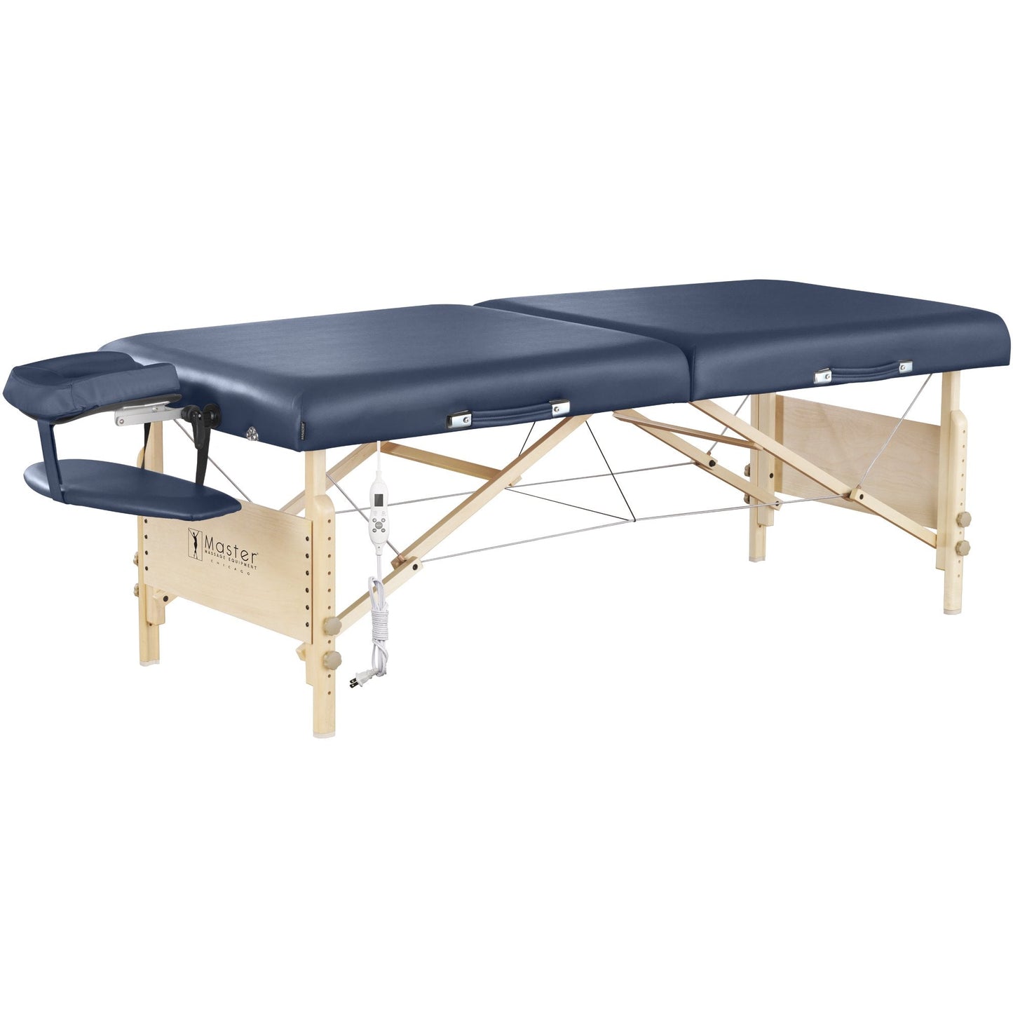 Master Massage Coronado Therma Top™ Portable Massage Table Heated with Warming Top and 3-Inch Foam Cushioning- Tattoo Bed, Lash Table- Royal Blue (30” x 84”)
