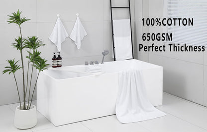 27.5x55 Inches Set 6 100 650GSM 6pieces) YTYC Luxury Bath Towels of Large, Percent Cotton Super Absorbent Soft Shower