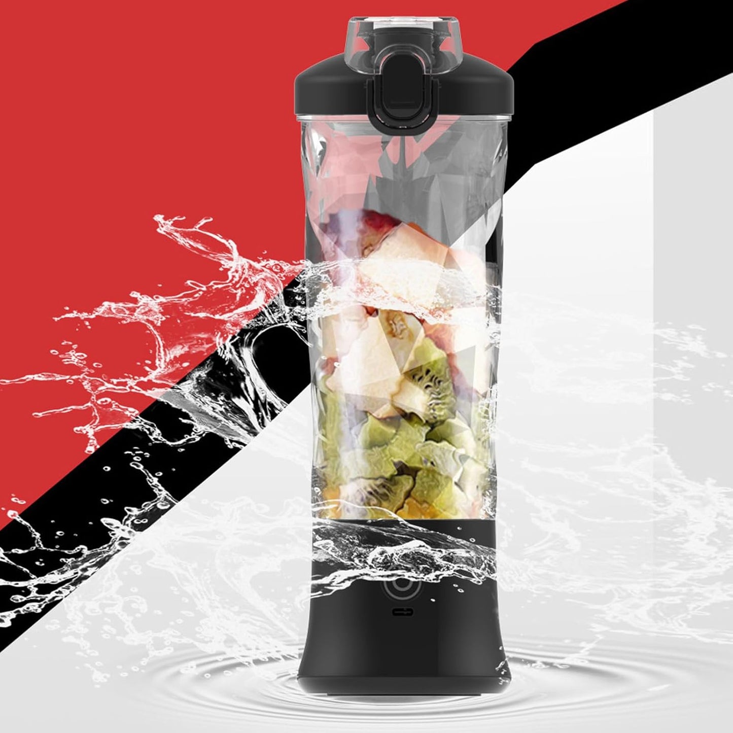 Portable Blender, 18000rpm 600ml Large Capacity Cordless Stainless Steel Blender with 6 Ultra Sharp Blades for Shakes