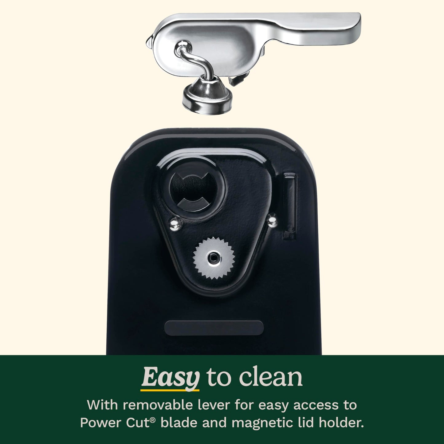 Cuisinart Can Opener with One-Touch Operation, Electric Can Opener for Kitchen Including Magnetic Lid Holder, Automatic Can Opener with Easy Clean Design and Nonslip Base, Black, CCO-50BKN