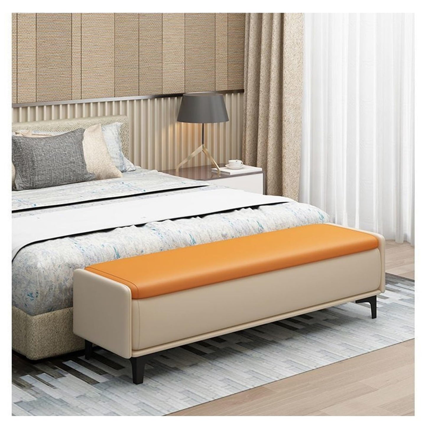REIK Bedroom End of Bed Bench End of Bed Bench, Modern Upholstered Entry Bench Bedside Bench Storage Bench Bedroom Footstool of Bed Entry Way Ottoman Couch Bench (Color : 06, Size : 60 * 40 * 40cm)