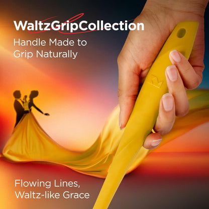 Kitchen Mama WaltzGrip Platinum Silicone Basting Pastry Brush: Set of 2 Heat-Resistant Brushes Utensils for Cooking, Baking, Grilling, Barbecue, and Spreading Oil, Butter, Egg (Yellow)