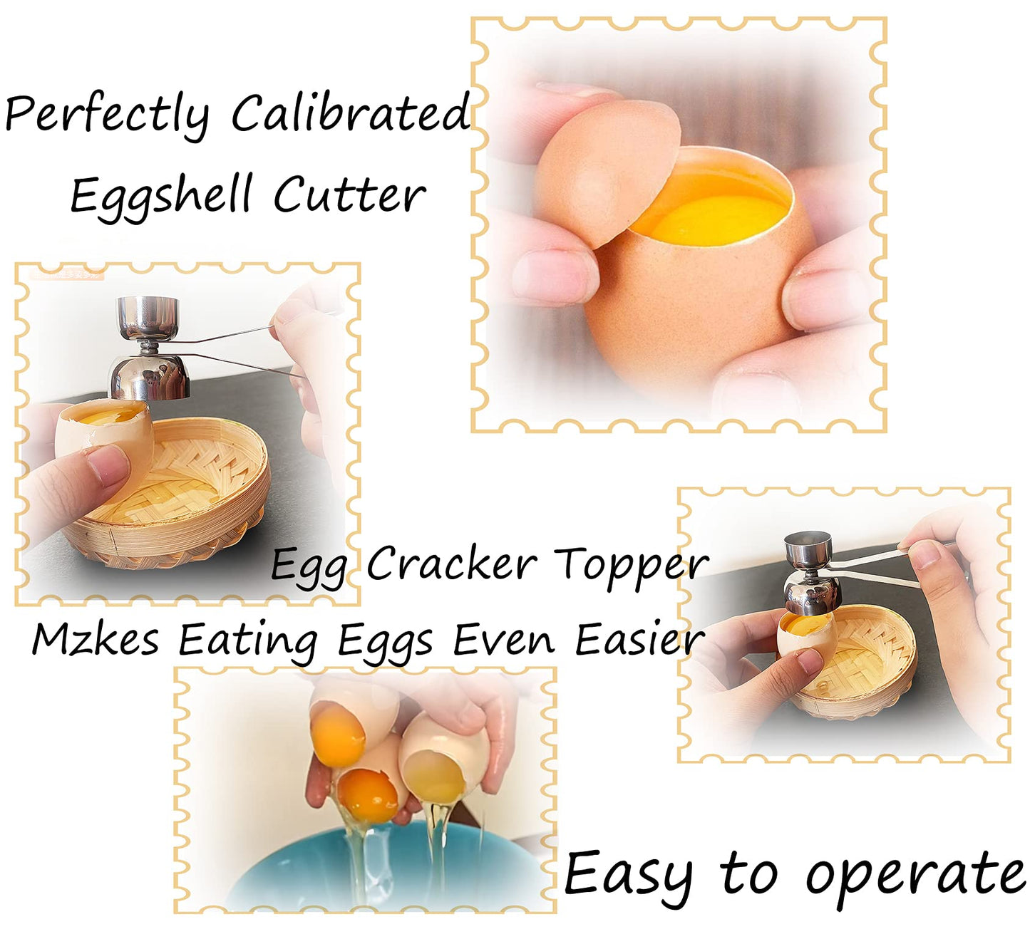 Sagapo 1 Egg Cracker Topper,Double Cups Opener shell Cutter Precise Remover Tool for RawSoft Hard Boiled Egg,Environmentally friendly 304stainless steel Not discolored Resistant high temperature