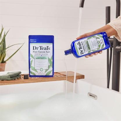 Dr Teal's Foaming Bath with Pure Epsom Salt, Relax & Relief with Eucalyptus & Spearmint, 34 fl oz (Pack of 2)