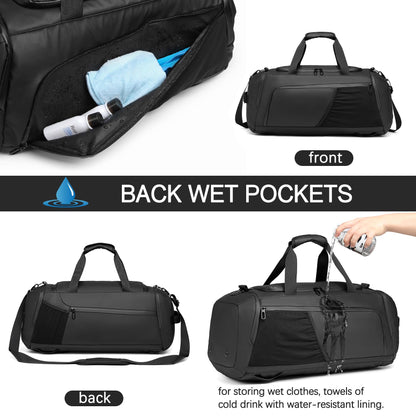 Gym Duffle Bag Waterproof Sports Duffel Bags Travel Weekender Bag for Men Women Overnight Bag with Shoes Compartment