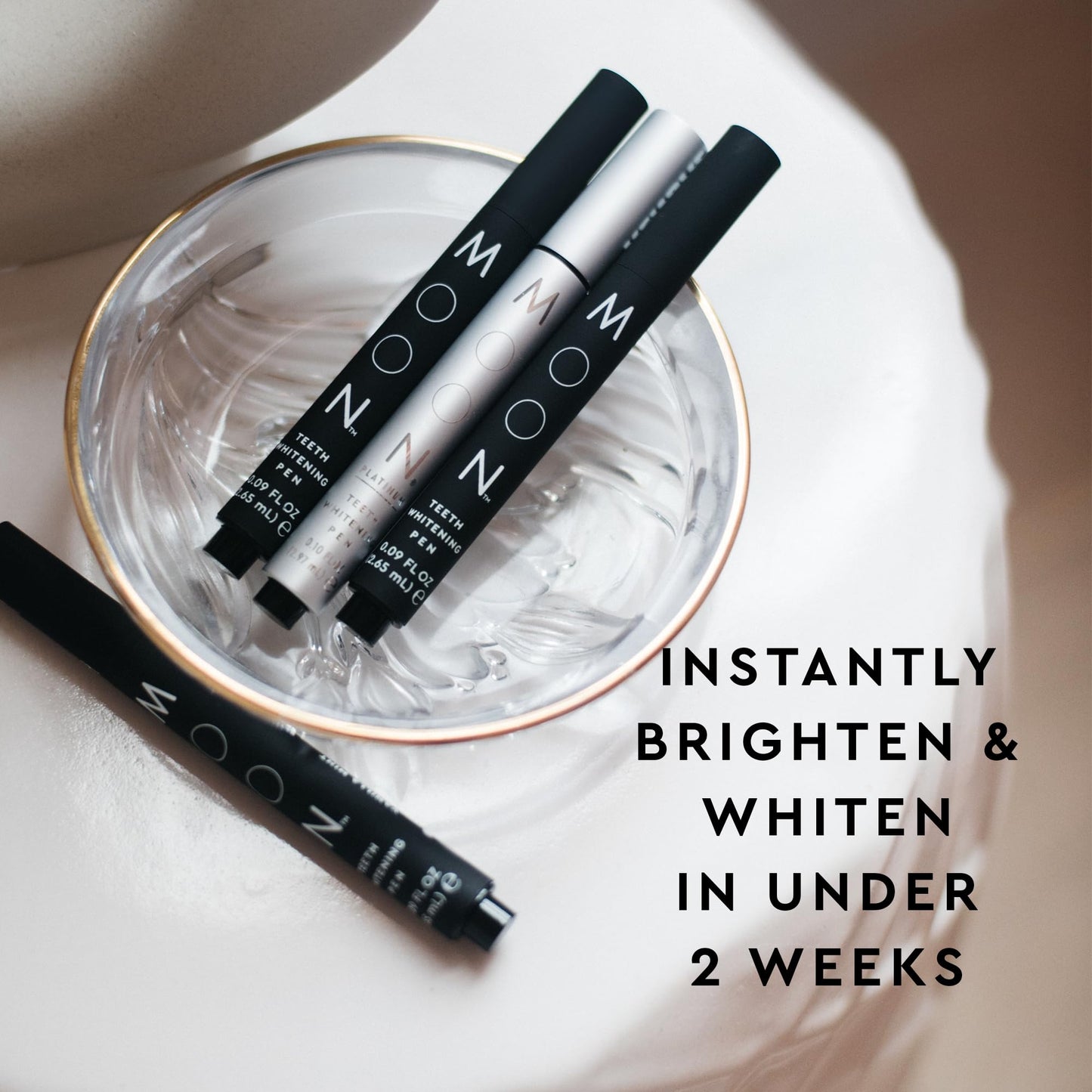 MOON Teeth Whitening Pen - Gentle on Sensitive Teeth, Whitens with Antioxidants & Essential Oils - Vegan Whitening Gel in an Easy Applicator - Vanilla Mint