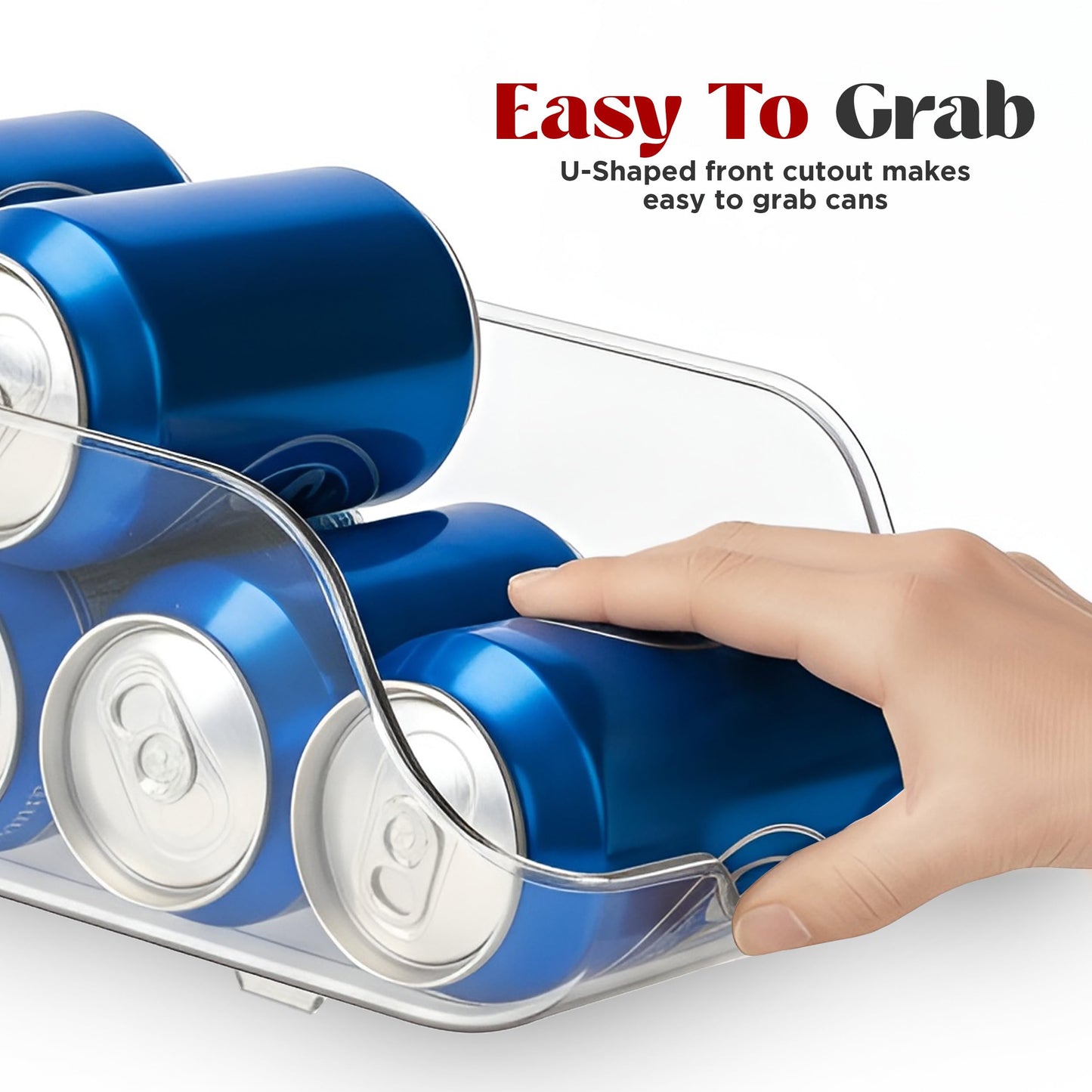 Utopia Kitchen Soda Can Organizer and Dispenser for Refrigerator/Pantry - Durable Can Storage Organizer Fridge & Kitchen Organization - (Clear, Set of 4)