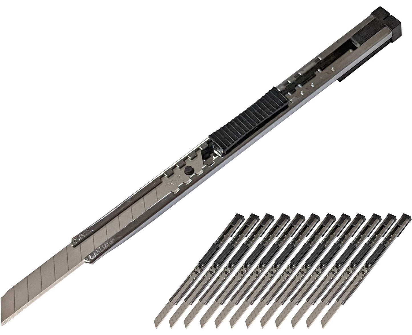 Electriduct Precision Knife 9mm Blade Metal Utility Knife - Pack of 10 Knives