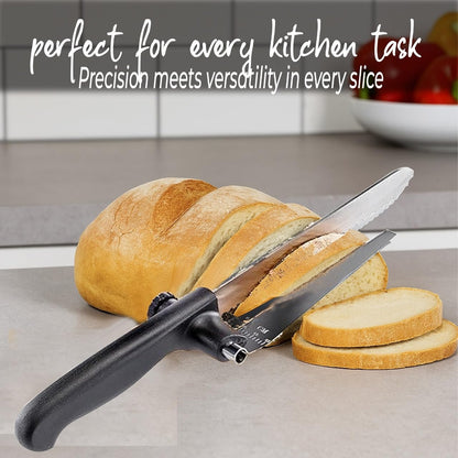 accuStation Bread Slicer for Homemade Bread, Sourdough Baking Supplies, Cake Knife, Sour Dough tools, Lame, Scoring Tool, Serrated Knives, Accessories for Sourdough Rounds, Adjustable Slicing Guide.