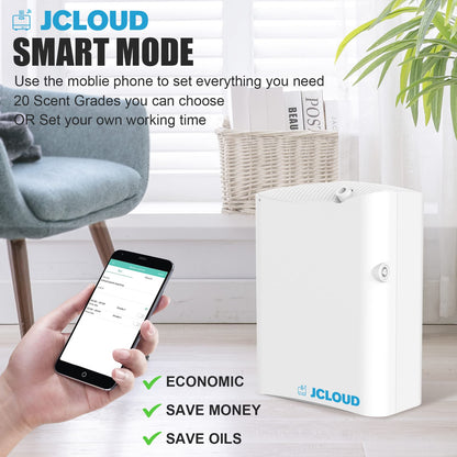 JCLOUD Smart Scent Air Machine with Cold-Air Tech for Home, Hotel Scent Diffuser, Waterless Essential Oil Diffuser 300ML, HVAC Scent Diffuser for Essential Oils for Large Room, Office, Spa