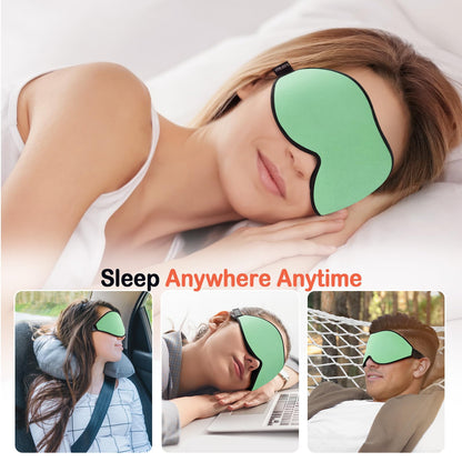 LitBear Sleep Mask for Side Sleeper Women Men, Eye Mask for Sleeping Light Blocking, 3D Contoured Cup Sleeping Mask, Soft Breathable Sleep Eye Mask with Adjustable Elastic Strap for Travel
