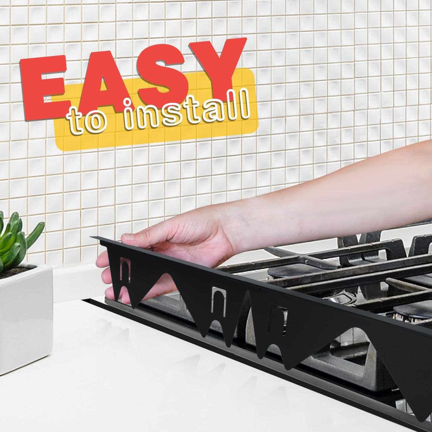 Stove Gap Covers Stainless Steel, 2 Pack Stove Gap Filler Easy Retractable Length 13.8" to 27.5", Width 0.79" ALMCALS Stove Gap Guards Range Trim Kit, Heat Resistant Guard Between Stove Top & Counter