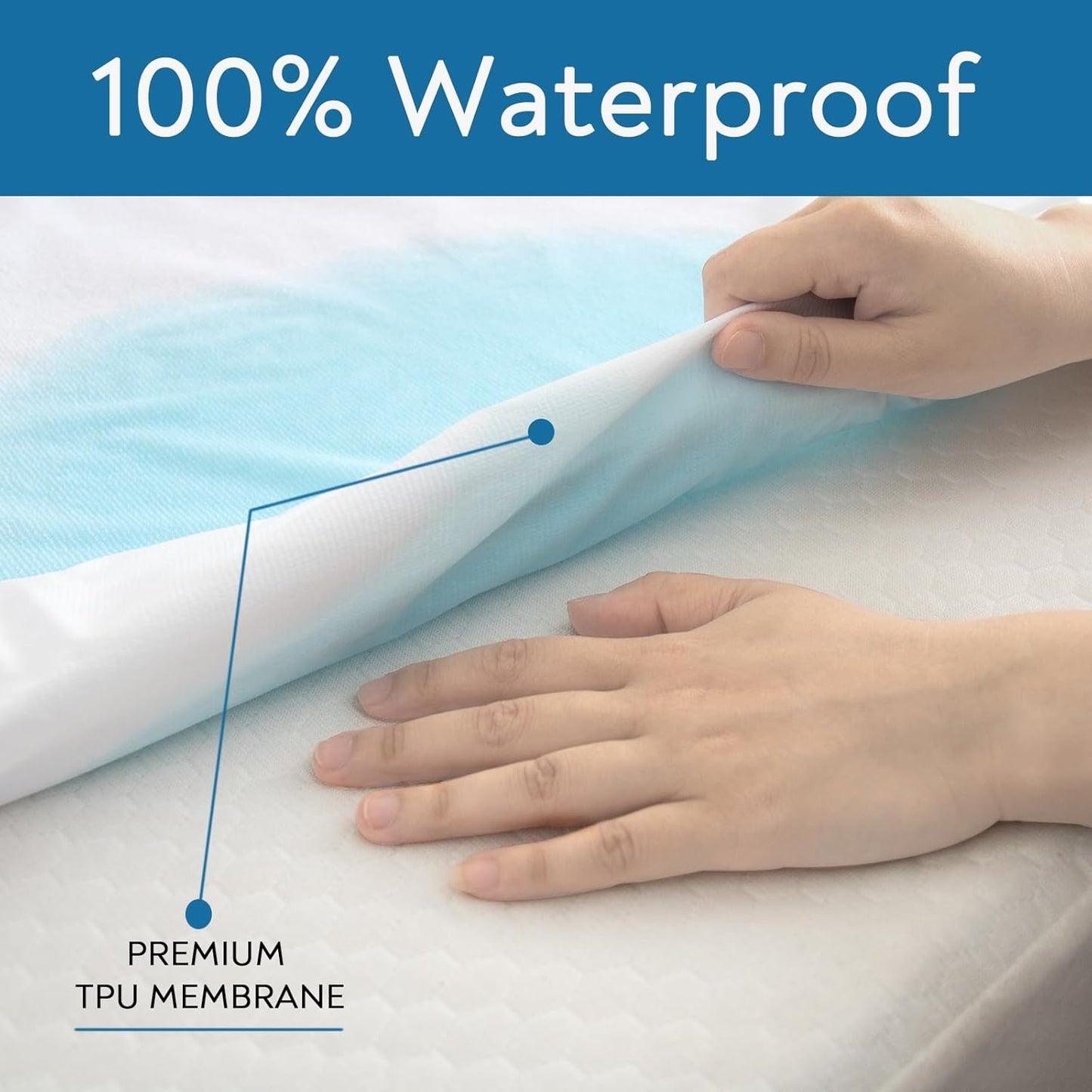 Skiennix Waterproof Mattress Protector - 2 Pack Twin XL, Ultra Soft & Breathable, Fits Up to 14'' Depth, Noiseless White