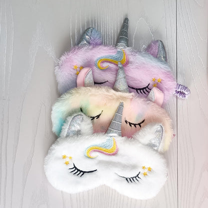 Cute Animal Sleeping Mask Soft Plush Blindfold Cute Rabbit Panda Koala Eye Cover Eyeshade for Kids Teens Girls Women (Flamingo)