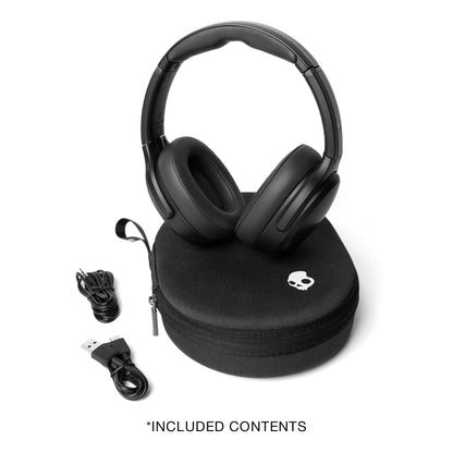 Skullcandy Crusher ANC Over-Ear Noise Canceling Wireless Headphones with Sensory Bass, 24 Hr Battery, Microphone, Works with Bluetooth Devices - Black