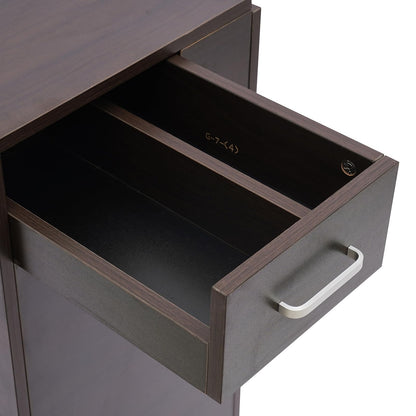 TREMENPOW Foldable Manicure Table, Single Station Nail Desk, Manicure Table with 3 Drawers & Wheels, 220lb Capacity, for Nail Salons, Beauty Spa, Home Office, Writing or Computer Desk
