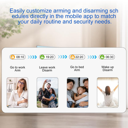WiFi Wireless Alarm System for Home Security - 24/7 Protection Smart Home Devices 4.3" Touch Screen, GSM/4G+WiFi, App Instant Alerts, No Monthly Fee, Alexa Compatible for Villa, Kids Safety (21pcs)